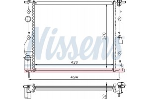 Nissens Ψυγείο, Ψύξη Κινητήρα - 63884