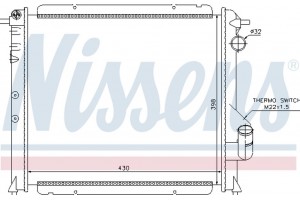 Nissens Ψυγείο, Ψύξη Κινητήρα - 63892