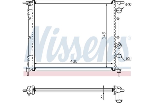 Nissens Ψυγείο, Ψύξη Κινητήρα - 63919