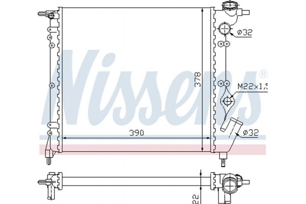 Nissens Ψυγείο, Ψύξη Κινητήρα - 63929