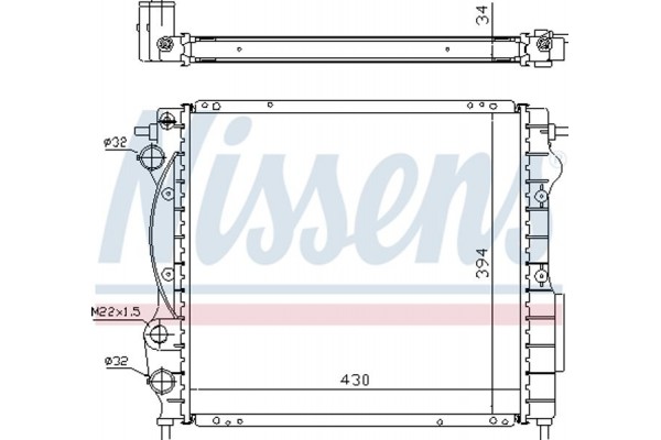 Nissens Ψυγείο, Ψύξη Κινητήρα - 63968A
