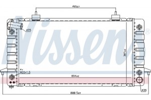 Nissens Ψυγείο, Ψύξη Κινητήρα - 64029