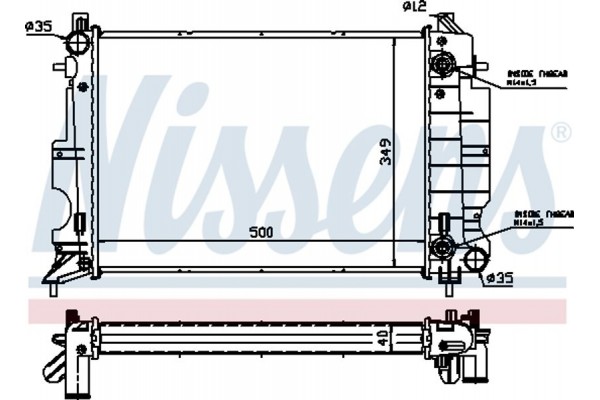 Nissens Ψυγείο, Ψύξη Κινητήρα - 64034A