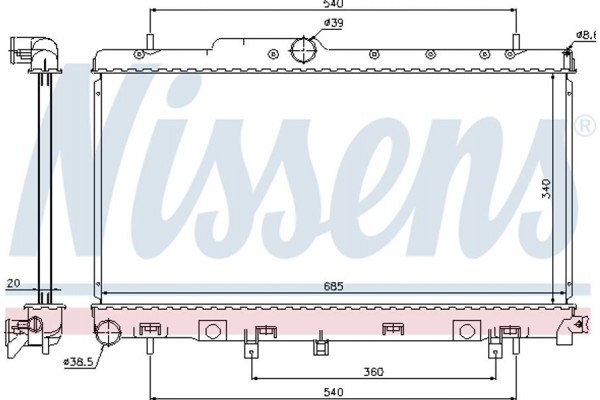 Nissens Ψυγείο, Ψύξη Κινητήρα - 64116