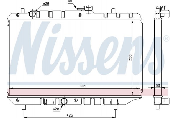 Nissens Ψυγείο, Ψύξη Κινητήρα - 64154