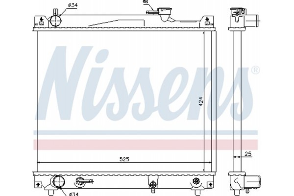 Nissens Ψυγείο, Ψύξη Κινητήρα - 64159