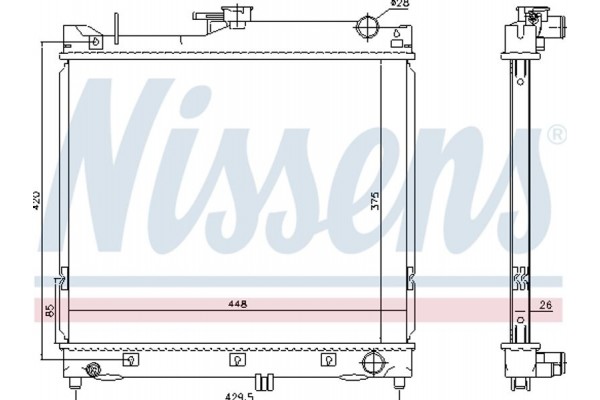 Nissens Ψυγείο, Ψύξη Κινητήρα - 64162