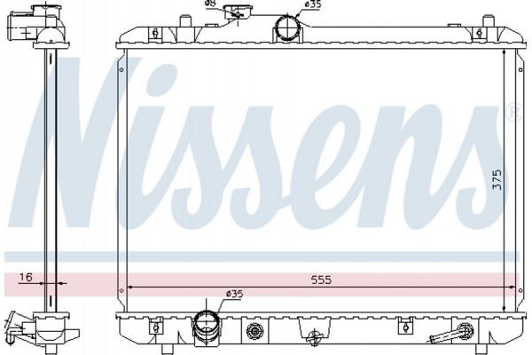 Nissens Ψυγείο, Ψύξη Κινητήρα - 641755