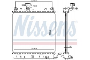 Nissens Ψυγείο, Ψύξη Κινητήρα - 64175A