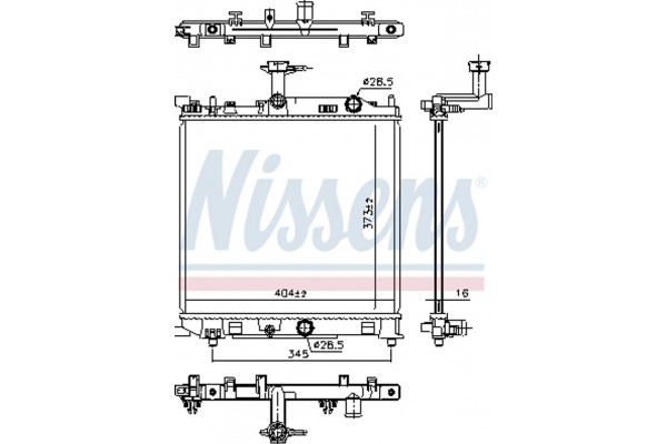 Nissens Ψυγείο, Ψύξη Κινητήρα - 641777