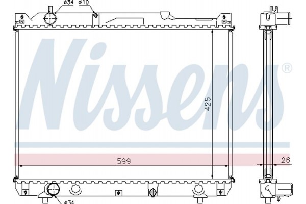 Nissens Ψυγείο, Ψύξη Κινητήρα - 64196A