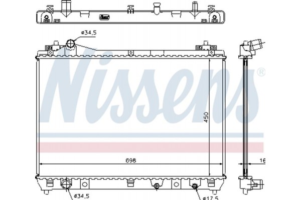 Nissens Ψυγείο, Ψύξη Κινητήρα - 64201
