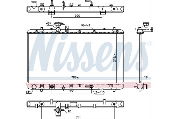 Nissens Ψυγείο, Ψύξη Κινητήρα - 64255