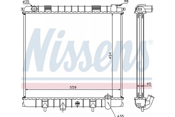 Nissens Ψυγείο, Ψύξη Κινητήρα - 64302A