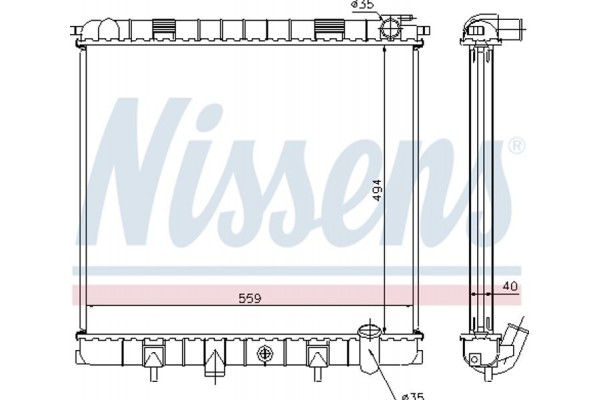 Nissens Ψυγείο, Ψύξη Κινητήρα - 64319A