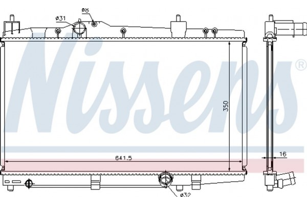 Nissens Ψυγείο, Ψύξη Κινητήρα - 64655A