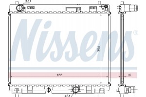 Nissens Ψυγείο, Ψύξη Κινητήρα - 64676A