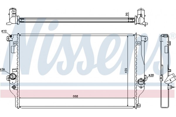 Nissens Ψυγείο, Ψύξη Κινητήρα - 64677A