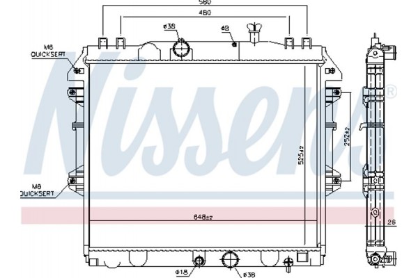 Nissens Ψυγείο, Ψύξη Κινητήρα - 646807