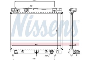 Nissens Ψυγείο, Ψύξη Κινητήρα - 64682