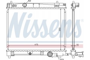 Nissens Ψυγείο, Ψύξη Κινητήρα - 646823