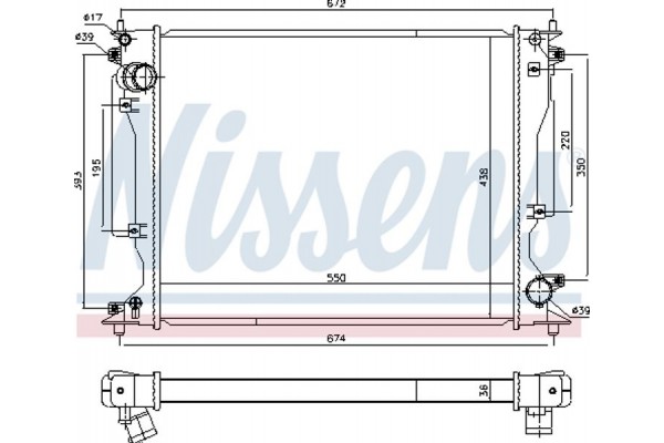 Nissens Ψυγείο, Ψύξη Κινητήρα - 646904
