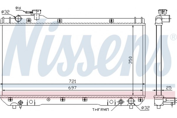 Nissens Ψυγείο, Ψύξη Κινητήρα - 64706