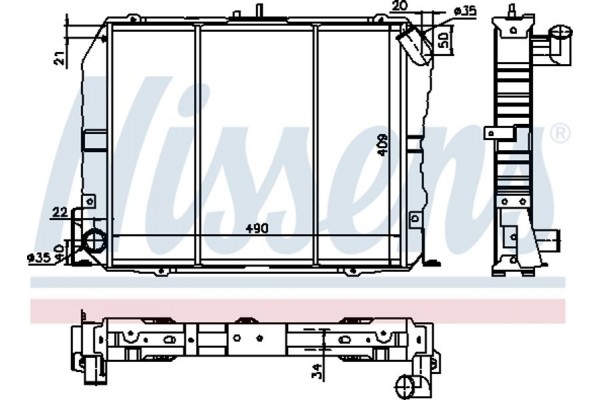 Nissens Ψυγείο, Ψύξη Κινητήρα - 64737