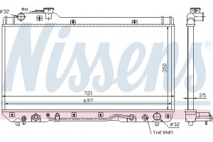 Nissens Ψυγείο, Ψύξη Κινητήρα - 64761