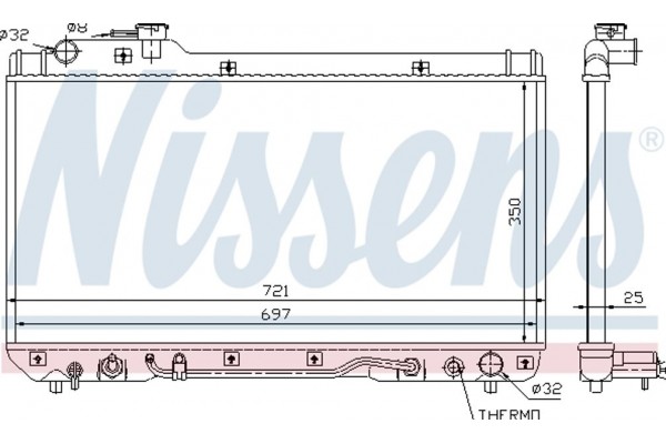 Nissens Ψυγείο, Ψύξη Κινητήρα - 64761