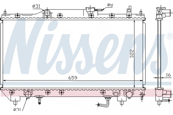 Nissens Ψυγείο, Ψύξη Κινητήρα - 64782A