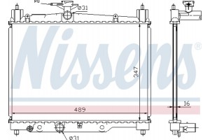 Nissens Ψυγείο, Ψύξη Κινητήρα - 64789A