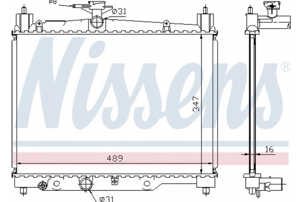 Nissens Ψυγείο, Ψύξη Κινητήρα - 64789A