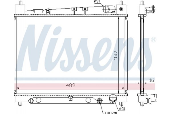 Nissens Ψυγείο, Ψύξη Κινητήρα - 64798
