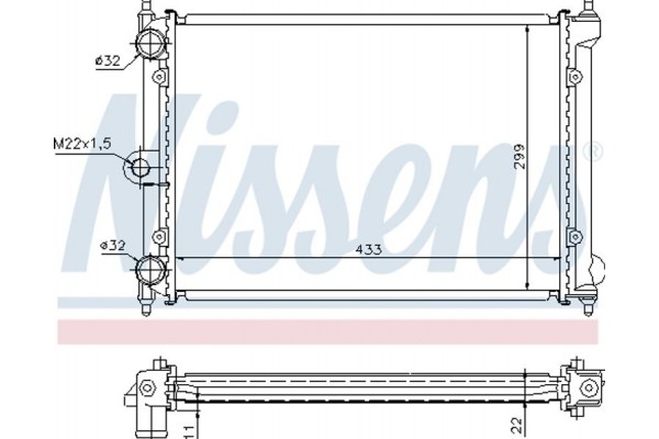 Nissens Ψυγείο, Ψύξη Κινητήρα - 651721