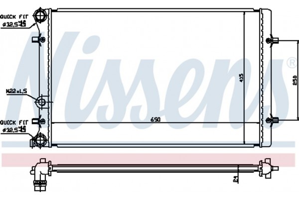 Nissens Ψυγείο, Ψύξη Κινητήρα - 652011
