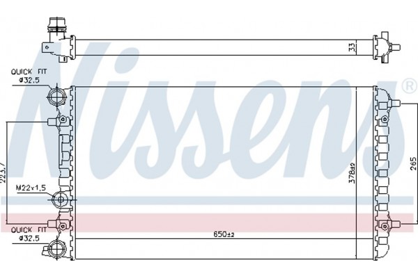 Nissens Ψυγείο, Ψύξη Κινητήρα - 65228