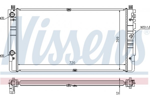 Nissens Ψυγείο, Ψύξη Κινητήρα - 65238A