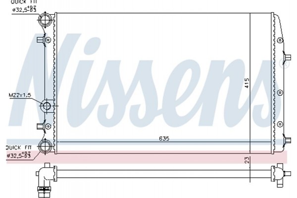 Nissens Ψυγείο, Ψύξη Κινητήρα - 652711