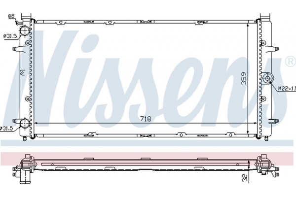Nissens Ψυγείο, Ψύξη Κινητήρα - 65273A