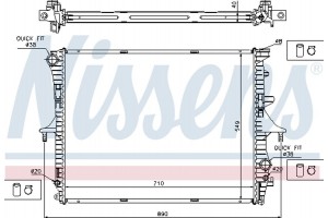 Nissens Ψυγείο, Ψύξη Κινητήρα - 65276A