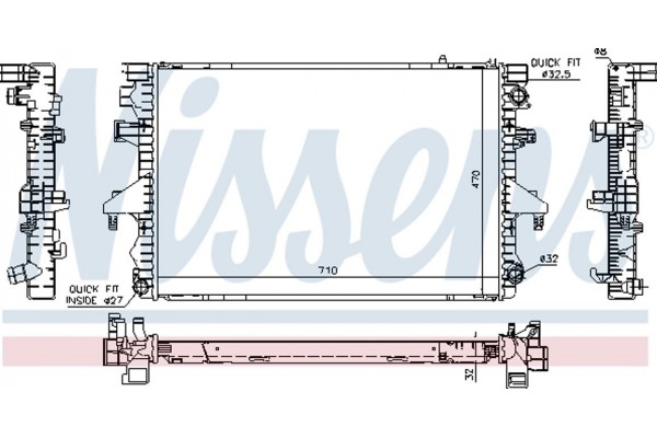 Nissens Ψυγείο, Ψύξη Κινητήρα - 65283A