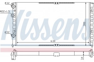 Nissens Ψυγείο, Ψύξη Κινητήρα - 65290