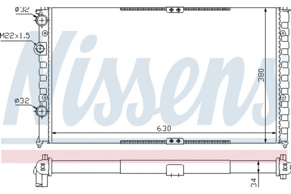 Nissens Ψυγείο, Ψύξη Κινητήρα - 65290