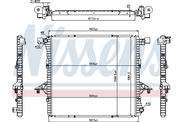 Nissens Ψυγείο, Ψύξη Κινητήρα - 65298
