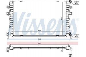 Nissens Ψυγείο, Ψύξη Κινητήρα - 65306