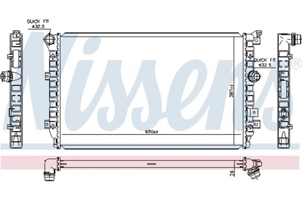 Nissens Ψυγείο, Ψύξη Κινητήρα - 65335