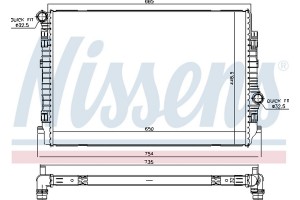 Nissens Ψυγείο, Ψύξη Κινητήρα - 65341