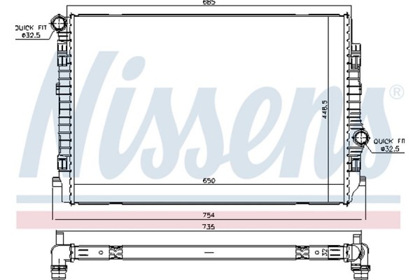 Nissens Ψυγείο, Ψύξη Κινητήρα - 65341