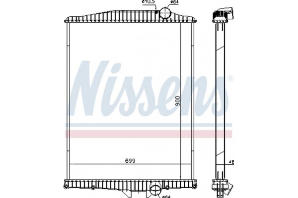 Nissens Ψυγείο, Ψύξη Κινητήρα - 654630